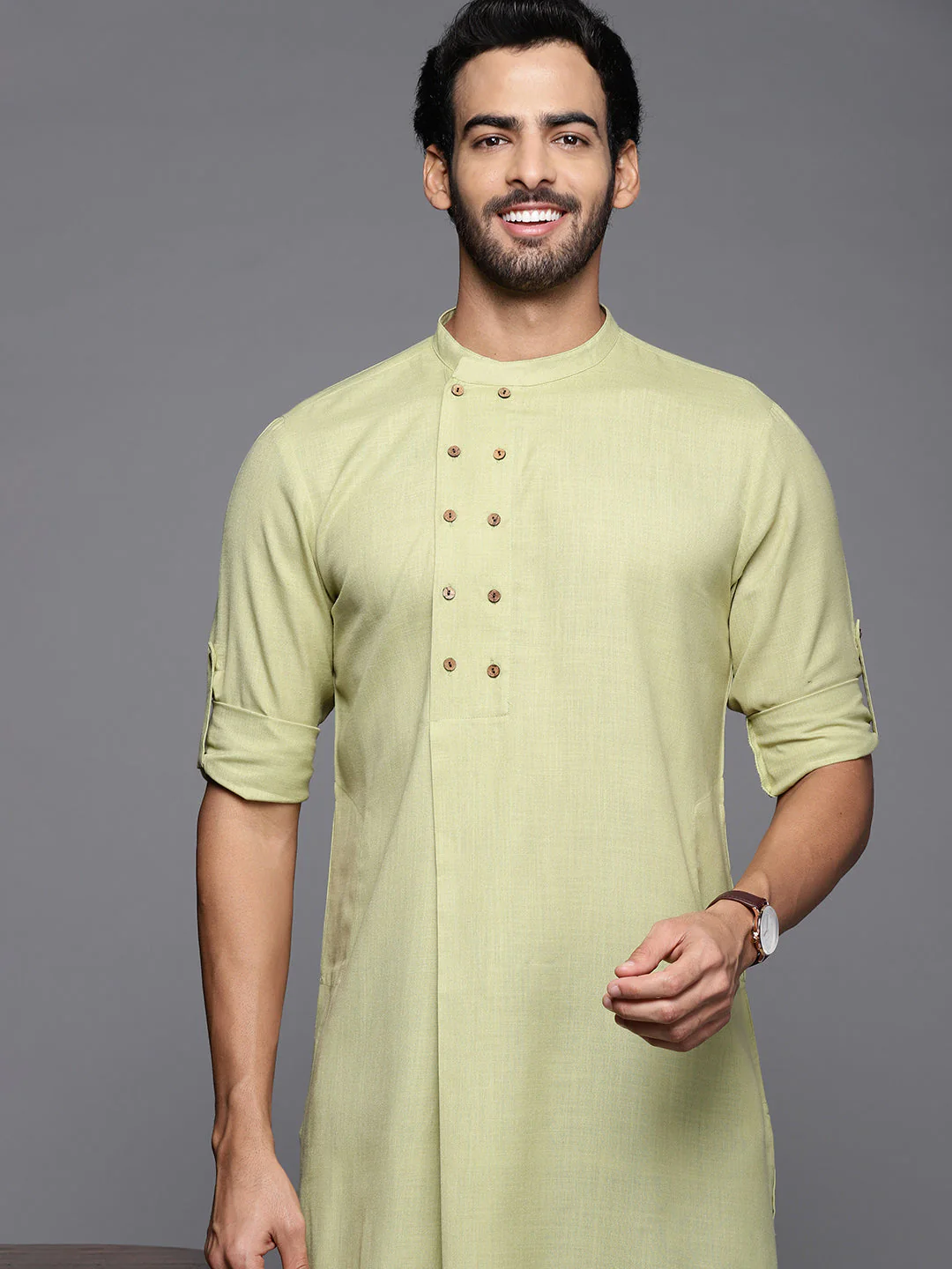 Indo Era Green Embroidered Cotton Straight Kurtas - Image 3